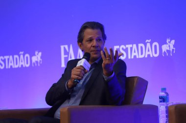 (INT) Discussions on Elections 2022 in Sao Paulo. August 19, 2022, Sao Paulo, Brazil: The Governorship candidate for Sao Paulo Fernando Haddad (PT) participates in a discussion promoted by Estadao 