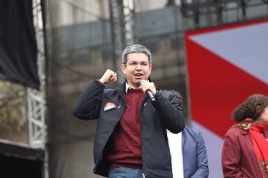 Lula and Alckmin participate in Protest in favor of Democracy in Sao Paulo. August 20, 2022, Sao Paulo, Brazil: The presidential candidate Lula da Silva (PT) and his vice Geraldo Alckmin (PSB)