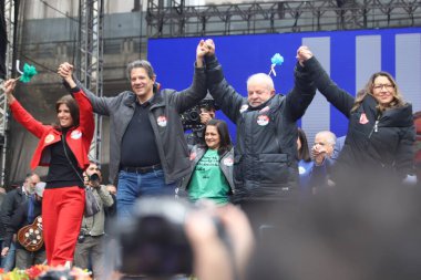 Lula and Alckmin participate in Protest in favor of Democracy in Sao Paulo. August 20, 2022, Sao Paulo, Brazil: The presidential candidate Lula da Silva (PT) and his vice Geraldo Alckmin (PSB)