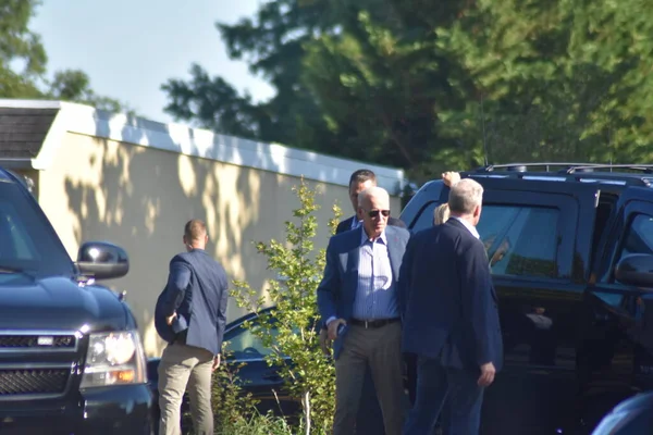 President United States Joe Biden Attends Mass Saint Joseph Brandywine —  Fotos de Stock