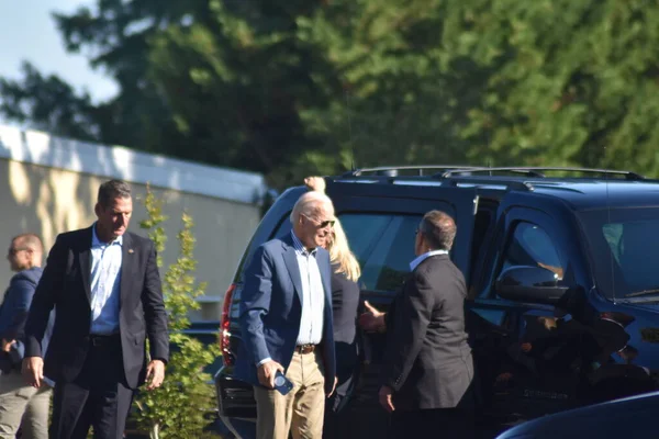 President United States Joe Biden Attends Mass Saint Joseph Brandywine — Zdjęcie stockowe