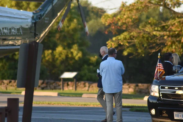 Joe Biden Departs Wilmington Delaware Marine One August 2022 Wilmington — Stok fotoğraf