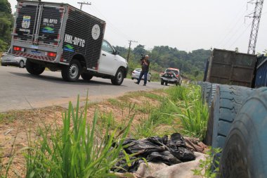 Man's body is found quartered in Manaus. August 21, 2022, Manaus, Amazonas, Brazil: A male body, not identified by the police, was found on Sunday (21), quartered inside a fiber bag, in front of a company on  Hibisco Avenue 