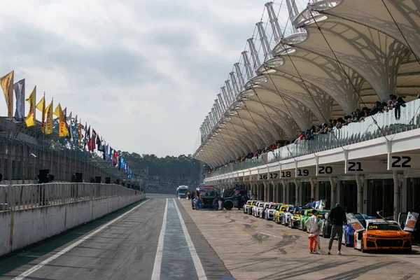 Motorsport Drivers Race 6Th Stage Truck Cup Interlagos Racetrack August — 图库照片