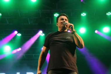 Brazilian duo Rick and Renner during the closing show of Efapi Expo 2022. August 22, 2022, Santo Antonio da Platina, Parana, Brazil: Brazilian duo Rick and Renner during the closing show of Efapi Expo 2022 