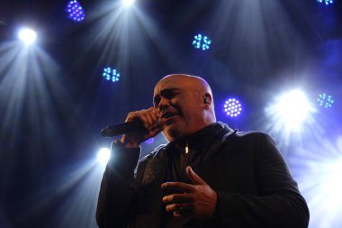 Brazilian duo Rick and Renner during the closing show of Efapi Expo 2022. August 22, 2022, Santo Antonio da Platina, Parana, Brazil: Brazilian duo Rick and Renner during the closing show of Efapi Expo 2022 