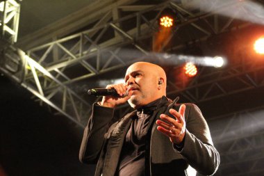 Brazilian duo Rick and Renner during the closing show of Efapi Expo 2022. August 22, 2022, Santo Antonio da Platina, Parana, Brazil: Brazilian duo Rick and Renner during the closing show of Efapi Expo 2022 