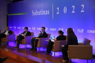 Discussions on Elections in Sao Paulo. August 22, 2022, Sao Paulo, Brazil: The current Governor and candidate for the Governorship of Sao Paulo, Rodrigo Garcia (PSDB)