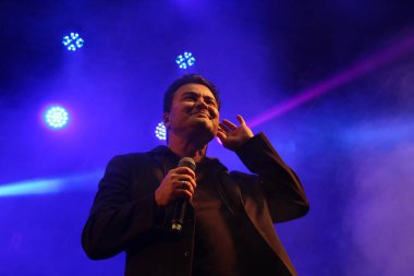 Brazilian duo Rick and Renner during the closing show of Efapi Expo 2022. August 22, 2022, Santo Antonio da Platina, Parana, Brazil: Brazilian duo Rick and Renner during the closing show of Efapi Expo 2022 