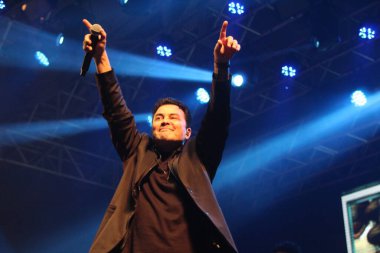 Brazilian duo Rick and Renner during the closing show of Efapi Expo 2022. August 22, 2022, Santo Antonio da Platina, Parana, Brazil: Brazilian duo Rick and Renner during the closing show of Efapi Expo 2022 