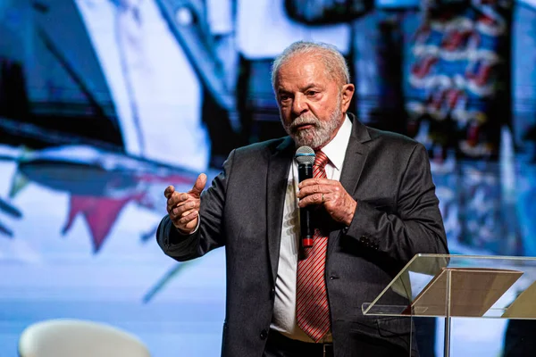 Int Launch Book Brazil World Years Lula Government August 2022 — ストック写真