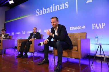 Discussion on Elections in Sao Paulo. August 23, 2022, Sao Paulo, Brazil: The NOVO political party Governorship candidate for Sao Paulo, Vinicius Poit, participates in the discussion on elections organized by Estadao in partnership with Fundaca