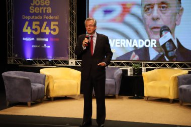 Brazil Elections: Launching ceremony of Jose Serra's candidacy for federal deputy for Sao Paulo. August 23, 2022, Sao Paulo, Brazil