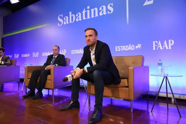 Discussion on Elections in Sao Paulo. August 23, 2022, Sao Paulo, Brazil: The NOVO political party Governorship candidate for Sao Paulo, Vinicius Poit, participates in the discussion on elections organized by Estadao in partnership with Fundaca