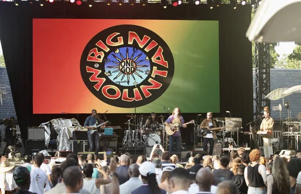 Big Mountain Band Выступает Вживую Summer Stage Central Park Lawn — стоковое фото