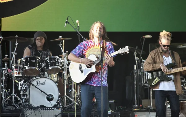 Big Mountain Band Performs Live Summer Stage Central Park Lawn — Fotografia de Stock