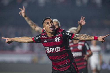 Brazil Soccer Cup - Semifinal: Sao Paulo vs Flamengo. August 24, 2022, Sao Paulo, Brazil: Soccer match between Sao Paulo and Flamengo, valid for the first leg of the semifinal of Brazil Soccer Cup, held at Morumbi Stadium, in Sao Paulo