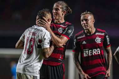 Brazil Soccer Cup - Semifinal: Sao Paulo vs Flamengo. August 24, 2022, Sao Paulo, Brazil: Soccer match between Sao Paulo and Flamengo, valid for the first leg of the semifinal of Brazil Soccer Cup, held at Morumbi Stadium, in Sao Paulo