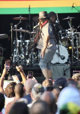 Maxi Priest band performs live at Summer Stage at Central Park Lawn. August 24, 2022, New York, USA: Maxi Priest Band performs live at Summer Stage at Central Park Lawn courtesy Capital One City Parks Foundation 