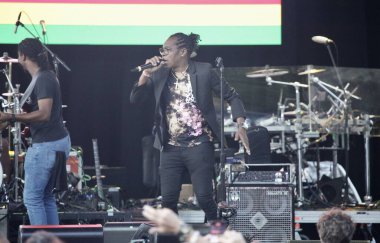 Maxi Priest band performs live at Summer Stage at Central Park Lawn. August 24, 2022, New York, USA: Maxi Priest Band performs live at Summer Stage at Central Park Lawn courtesy Capital One City Parks Foundation 