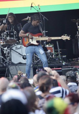 Maxi Priest band performs live at Summer Stage at Central Park Lawn. August 24, 2022, New York, USA: Maxi Priest Band performs live at Summer Stage at Central Park Lawn courtesy Capital One City Parks Foundation 