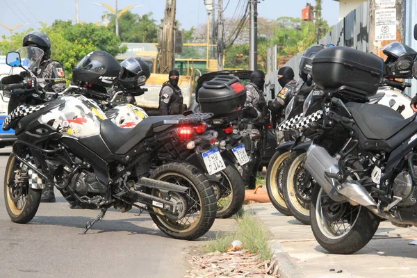Two men linked to the criminal faction Revolucionarios do Amazonas (Amazon Revolutionaries) are arrested in Manaus. August 24, 2022, Manaus, Amanzonas, Brazil: On patrol in  Manaus