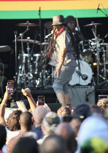 Maxi Priest Band Performs Live Summer Stage Central Park Lawn — Foto Stock
