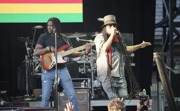 Maxi Priest Band Performs Live Summer Stage Central Park Lawn — 스톡 사진