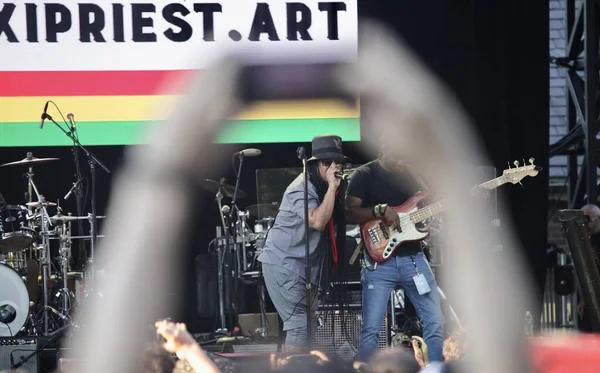 Maxi Priest Band Performs Live Summer Stage Central Park Lawn — Fotografia de Stock