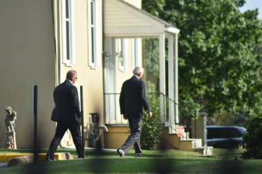 President of the United States Joe Biden arrives at St. Joseph's on the Brandywine Church to attend mass. August 27, 2022, Wilmington, Delaware, USA.  John F. Kennedy was the first Catholic president and Joe Biden