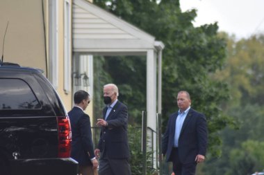 President of the United States Joe Biden departs St. Joseph on the Brandywine Church after attending mass. August 27, 2022, Wilmington, Delaware, USA. John F. Kennedy was the first Catholic president and Joe Biden