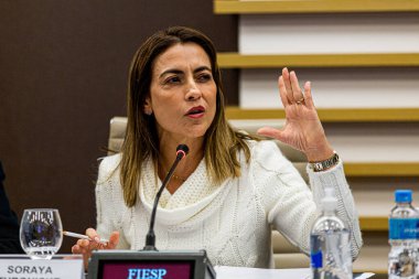 Elections Brazil: Candidate for the Presidency of Brazil, Senator Soraya Thronicke, talks about her government proposals. August 29, 2022, Sao Paulo, Brazil: Candidate for the Presidency of Brazil, Senator Soraya Thronicke