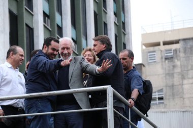 Brazil Elections: Brazilian President and candidate for re-election, Jair Bolsonaro, participates in a rally in Curitiba. August 31, 2022, Curitiba, Parana, Brazil: Brazilian President and candidate for re-election, Jair Bolsonaro 