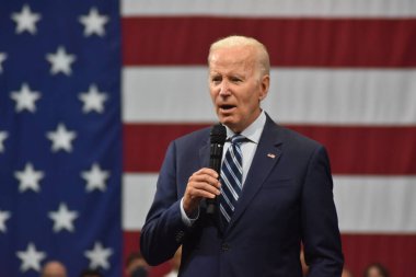 US President Joe Biden attends an event in the state of Pennsylvania. August 30, 2022, Wilkes Barre,  Pennsylvania, USA: US President Joe Biden speaks on security and firearms during an event in Wilkes Barre, Pennsylvania, on Tuesday (30)