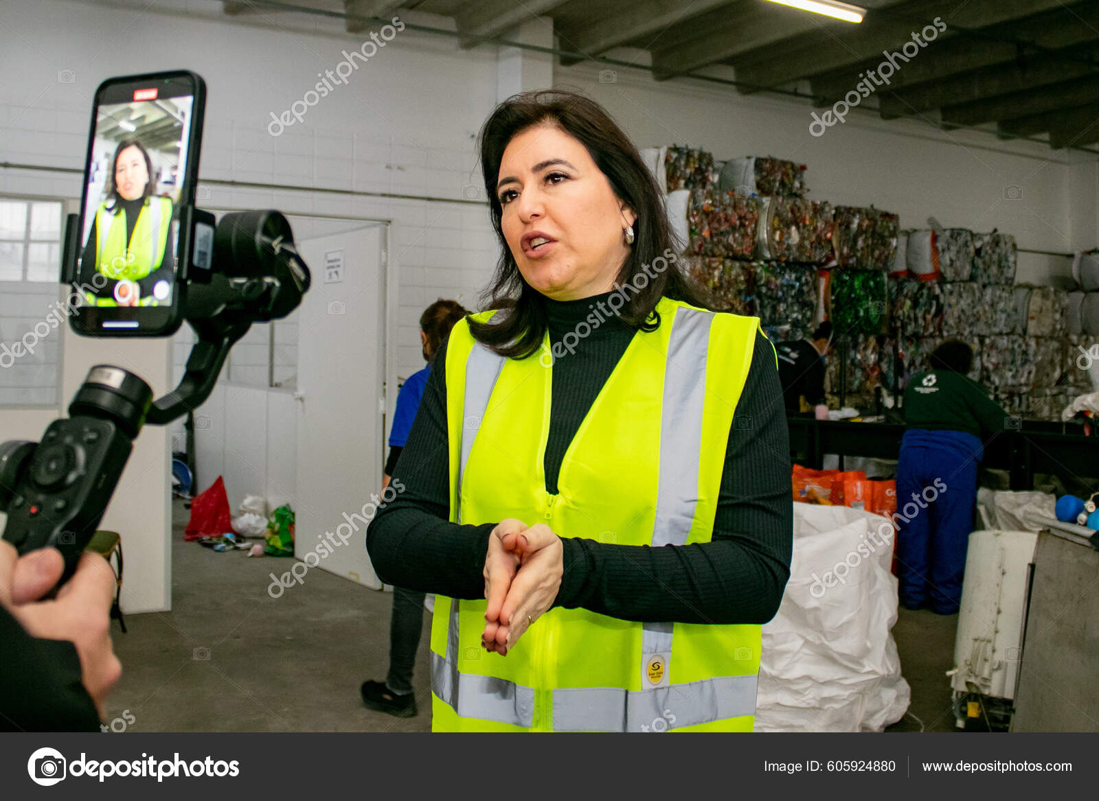 Brazil Elections Presidential Candidate Simone Tebet Visits Recycling 