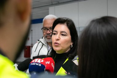 Brazil Elections: Presidential candidate Simone Tebet visits a recycling cooperative in Sao Paulo. September 5, 2022, Sao Paulo, Brazil: Simone Tebet, candidate of the Brazilian Democratic Movement for the Presidency of Brazil