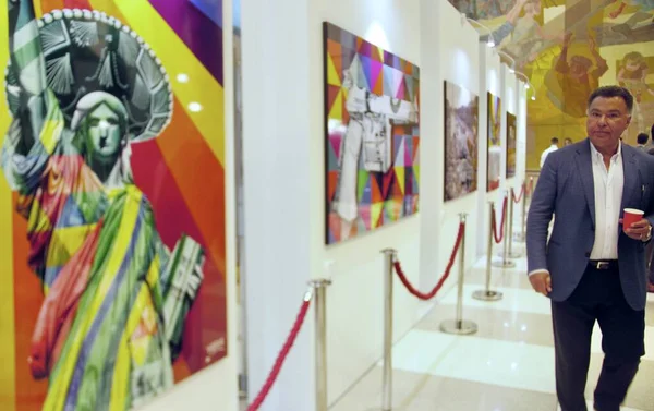 Eduardo Kobras Opening Exhibition 200 Year Anniversary Brazils Independence September — Foto de Stock