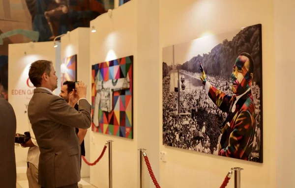 Eduardo Kobras Opening Exhibition 200 Year Anniversary Brazils Independence September — Foto de Stock