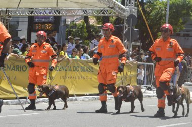 Brazilian Independence Parade in Natal. September 8, 2022, Natal, Rio Grande do Norte, Brazil: Members of the Armed and Military Forces of Brazil participate in the 7th of September civic parades