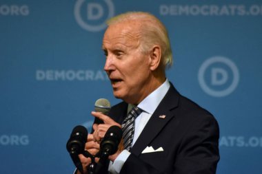 President of the United States Joe Biden delivers remarks at the 2022 DNC Summer Meeting. National Harbor, Maryland, USA. September 8, 2022. President of the United States Joe Biden delivers remarks at the 2022 DNC Summer Meeting.