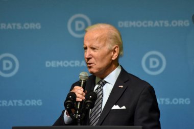 President of the United States Joe Biden delivers remarks at the 2022 DNC Summer Meeting. National Harbor, Maryland, USA. September 8, 2022. President of the United States Joe Biden delivers remarks at the 2022 DNC Summer Meeting.