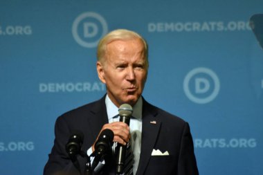 President of the United States Joe Biden delivers remarks at the 2022 DNC Summer Meeting. National Harbor, Maryland, USA. September 8, 2022. President of the United States Joe Biden delivers remarks at the 2022 DNC Summer Meeting.