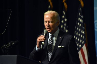 President of the United States Joe Biden delivers remarks at the 2022 DNC Summer Meeting. National Harbor, Maryland, USA. September 8, 2022. President of the United States Joe Biden delivers remarks at the 2022 DNC Summer Meeting.
