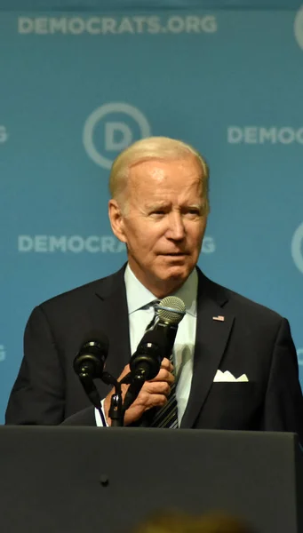 President United States Joe Biden Delivers Remarks 2022 Dnc Summer — Stockfoto