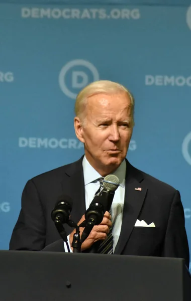 President United States Joe Biden Delivers Remarks 2022 Dnc Summer — ストック写真