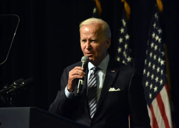 President United States Joe Biden Delivers Remarks 2022 Dnc Summer — стокове фото