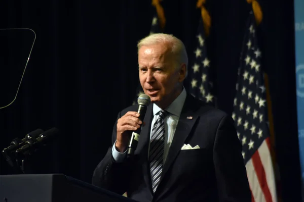 President United States Joe Biden Delivers Remarks 2022 Dnc Summer — Zdjęcie stockowe