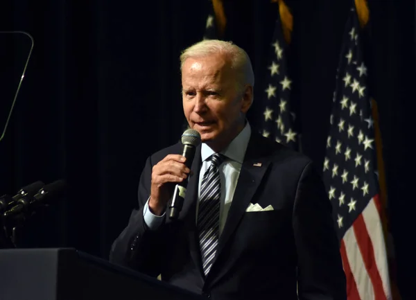 President of the United States Joe Biden delivers remarks at the 2022 DNC Summer Meeting. National Harbor, Maryland, USA. September 8, 2022. President of the United States Joe Biden delivers remarks at the 2022 DNC Summer Meeting.