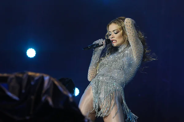 Singer Rita Ora Podczas Występu World Stage Rock Rio 2022 — Zdjęcie stockowe