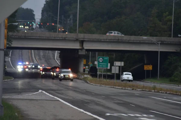 Donald Trump Llega Aeropuerto Municipal Morristown Para Vuelo Aeropuerto Internacional —  Fotos de Stock